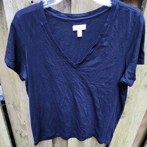 Women's Nordstrom XL Black tshirt Modal & cotton *SHRUNK 1 size*